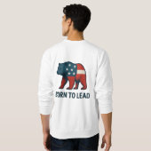 Born to Lead – Patriotic American Bear Design Trui (Achterkant volledig)