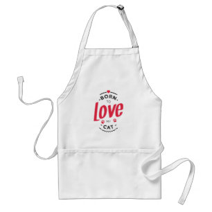 born to love my cat standaard schort
