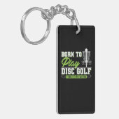 Born to Play Disc Golf Sleutelhanger (Voorkant Links)