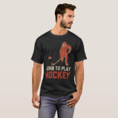 Born To Play Hockey ICE Hockey  Player T-shirt (Voorkant volledig)