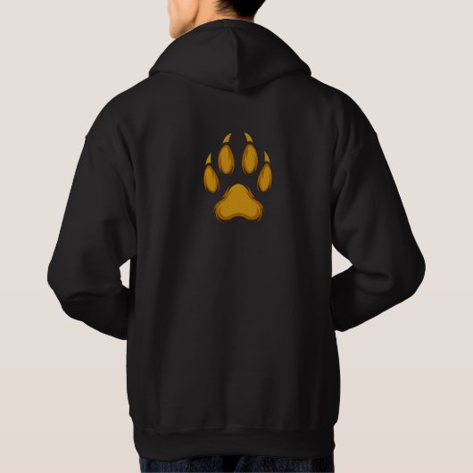 Born to Prowl – Golden Raccoon Paw Hoodie (Achterkant)