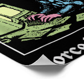 Born To Quest Forced To Clock In Funny Office Art  Poster (Hoek)