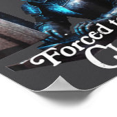 Born To Quest Forced To Clock In Funny Office Fant Poster (Hoek)