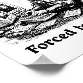 Born To Quest Forced To Clock In Office Worker Fun Poster (Hoek)