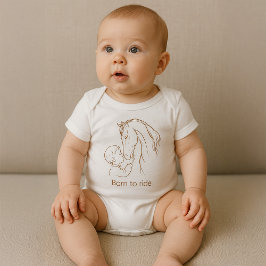 "Born to Ride" Baby Paard Bodysuit | Ruitersport