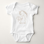 "Born to Ride" Baby Paard Bodysuit | Ruitersport (Voorkant)