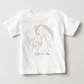 "Born to Ride" Baby Paard T-shirt | Ruitersport T- (Voorkant)