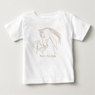 "Born to Ride" Baby Paard T-shirt   Ruitersport T-