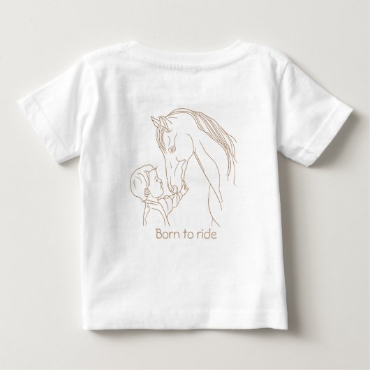 "Born to Ride" Baby Paard T-shirt | Ruitersport T- (Achterkant)