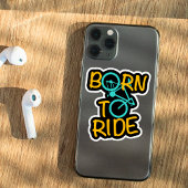 Born to Ride – Fietsgrafisch voor fietsliefhebbers Sticker