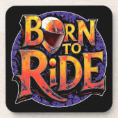 Born to Ride hard plastic coaster Bier Onderzetter (Voorkant)