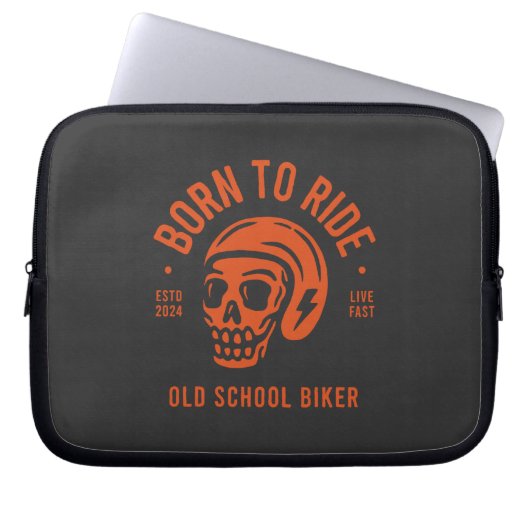 Born to Ride Laptop Sleeve (Voorkant)