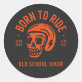 Born to Ride Ronde Sticker (Voorkant)
