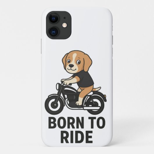 Born to Ride - Schattigee Beagle op de Sticker van Case-Mate iPhone Case (Achterkant)