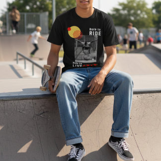 Born to Ride - Skateboard Urban Streetwear Graphic T-shirt