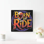 Born to Ride Square Wall Clock Vierkante Klok (Huis)