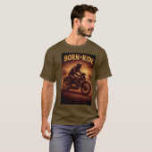Born to Ride -  T-shirt voor motorfietsen (Voorkant volledig)