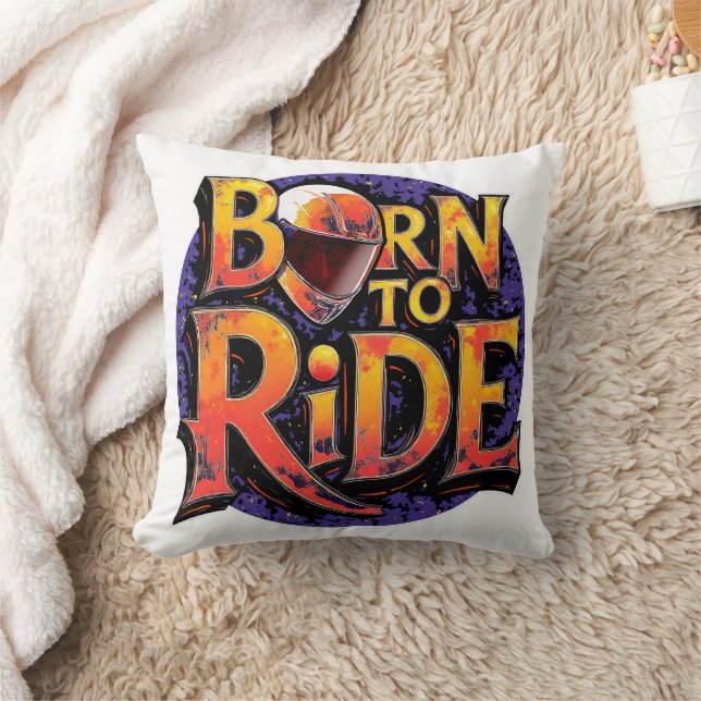 Born to Ride Throw Pillow Kussen (Deken)
