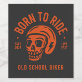 Born to Ride Wijn Etiket (Enkel label)