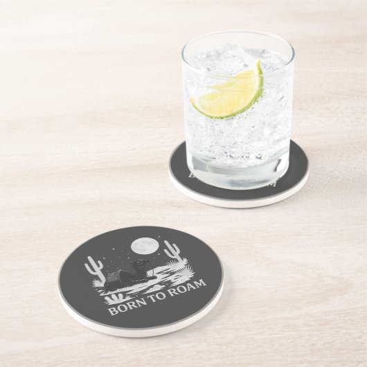 Born to Roam Zandsteen Onderzetter (Zijkant)