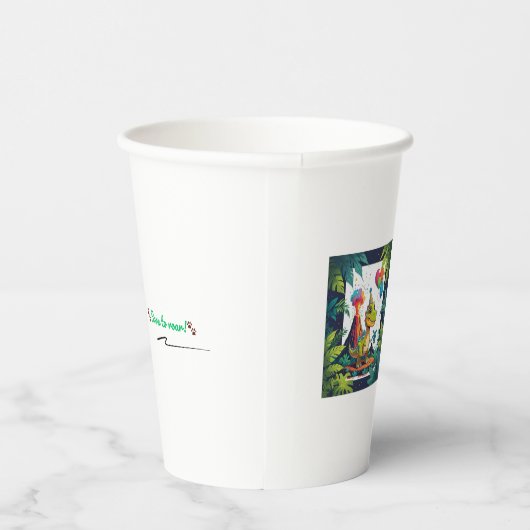 Born to Roar! Dino Paper Cup Papieren Bekers (Rechts)