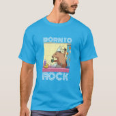 Born to Rock (bewerkbare tekst) Zingende Groundhog T-shirt (Voorkant)