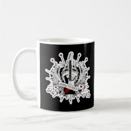 Born To Rock Guitar Rock and Roll Tattoo Music Mug Koffiemok