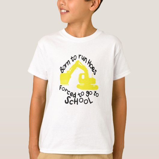 Born to Run Hoes - Gedwongen om naar school te gaa T-shirt (Voorkant)