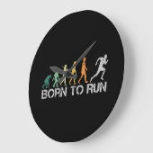 Born to Run Running Runner Evolution Retro Grote Klok (Hoek)