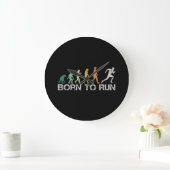Born to Run Running Runner Evolution Retro Grote Klok (Huis)