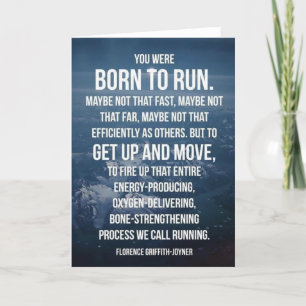 Born to Run - Workout Motivatie Kaart
