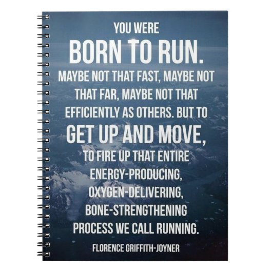 Born to Run - Workout Motivatie Notitieboek (Voorkant)