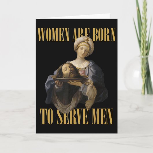Born To Serve Men Christian Boss Girl Motivational Kaart (Voorkant)