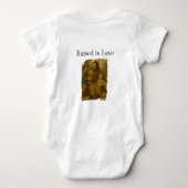 Born to Serve, Raised to Love Baby Shirt (Achterkant)