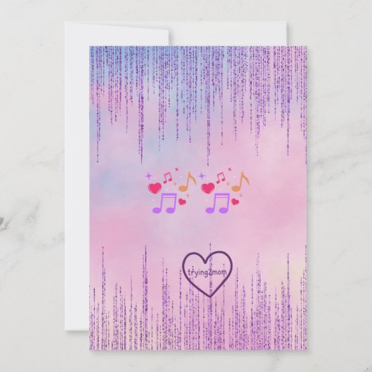 Born to Shine, Party Time, KPOP Girl Band Birthday Kaart (Achterkant)