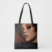Born to Shine Photo Script Established Tote Bag (Voorkant)