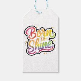 Born to Shine Pride | LGBTQ Rainbow Quote Art Cadeaulabel