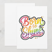 Born to Shine Pride | LGBTQ Rainbow Quote Art  Kaart (Voorkant / Achterkant)