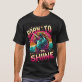 Born to Shine - Stralend Eenhoornontwerp T-shirt (Voorkant)