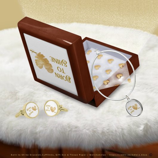 Born to Shine Wit & Goud Tissuepapier