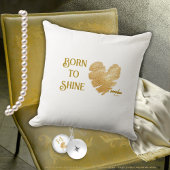 Born to Shine Witte Worpkussen Kussen