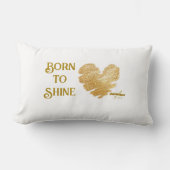 Born to Shine Witte Worpkussen Kussen (Voorkant)