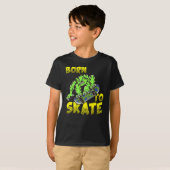 BORN TO SKATE - Tiger Cat On Skateboard T-shirt (Voorkant volledig)