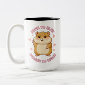 Born To Slay Hamster Meme Cute Funny Office Gift Tweekleurige Koffiemok (Links)