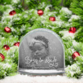 Born to Sleigh Baby Photo Birth Stats Christmas Sneeuwbol (Kerstmis)