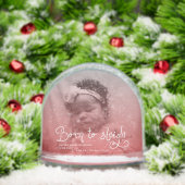 Born to Sleigh Baby Photo Birth Stats Christmas Sneeuwbol (Kerstmis)