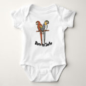 Born to Smile Parrot Baby Bodysuit (Voorkant)