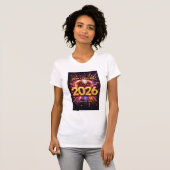 Born to Sparkle 2026 Disco Ball Happy New Year T-shirt (Voorkant volledig)