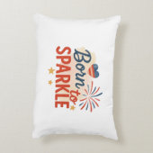 Born to Sparkle – Patriotic 4th of July Ontwerp vo Accent Kussen (Achterkant (Verticaal))