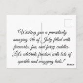 Born to Sparkle - Schattigee 4th of July Platte Ka Briefkaart (Achterkant)